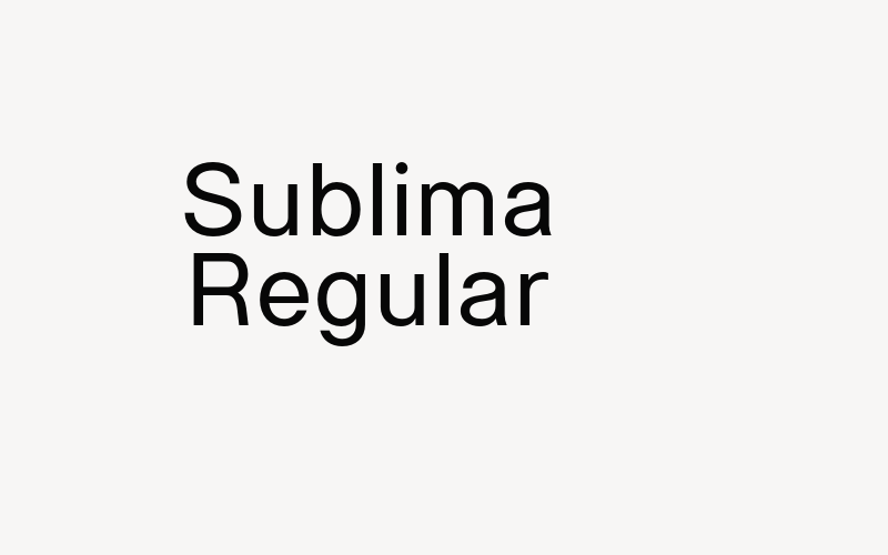 Sublima Regular Font