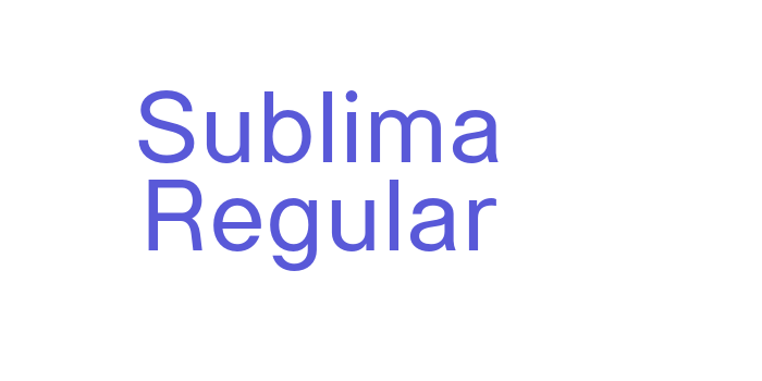 Sublima Regular Font Download