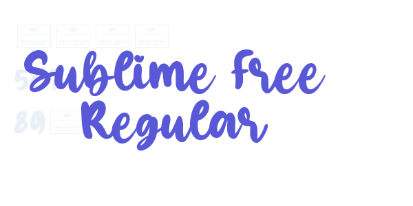 Sublime Free Regular font free