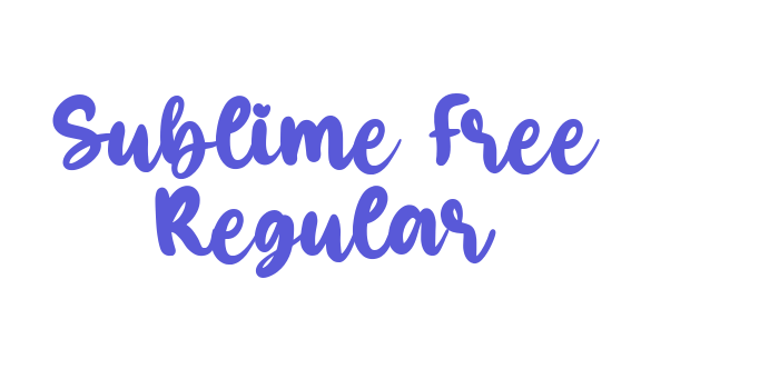 Sublime Free Regular Font Download