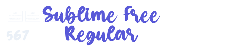 Sublime Free Regular-related font