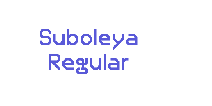 Suboleya Regular Font Download