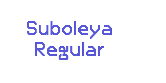 Suboleya Regular Font