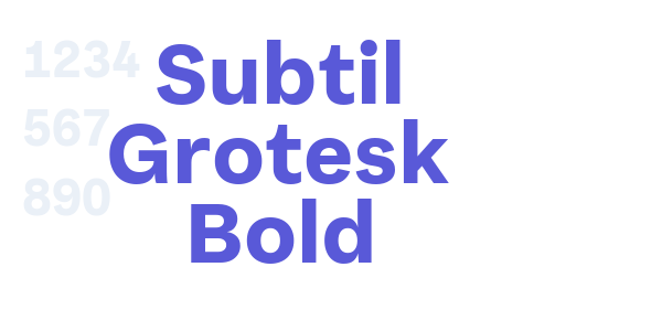 Subtil Grotesk Bold font free