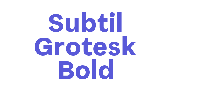 Subtil Grotesk Bold Font Download