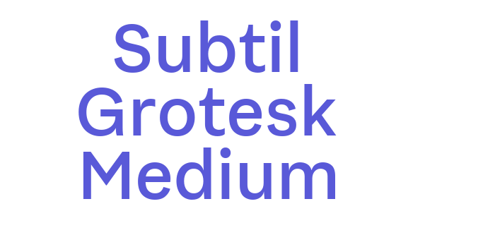 Subtil Grotesk Medium Font