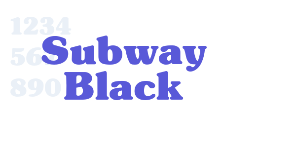 Subway Black font