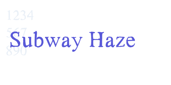 Subway Haze font free