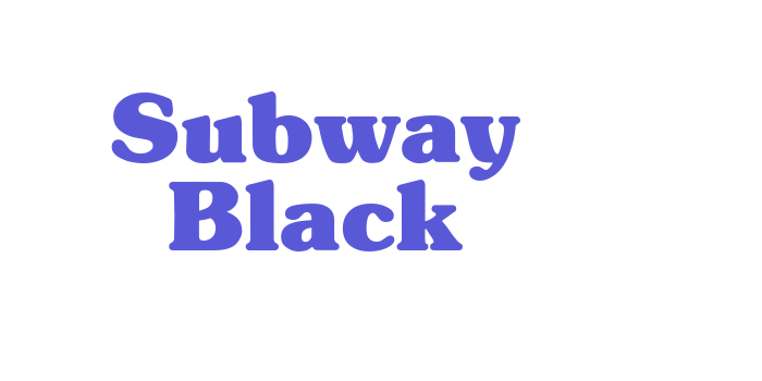 Subway Black Font Download