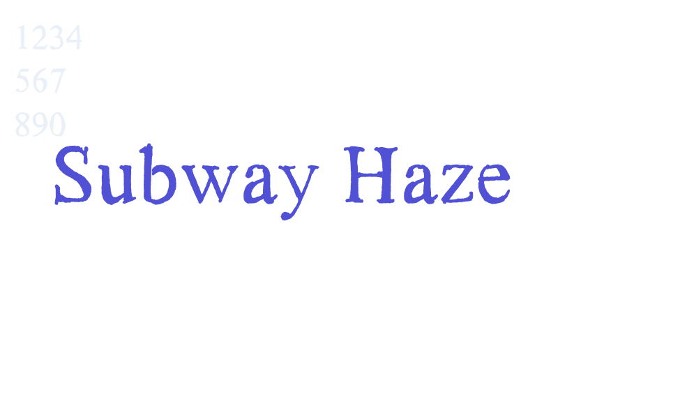 Subway Haze-font-download