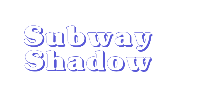 Subway Shadow Font Download