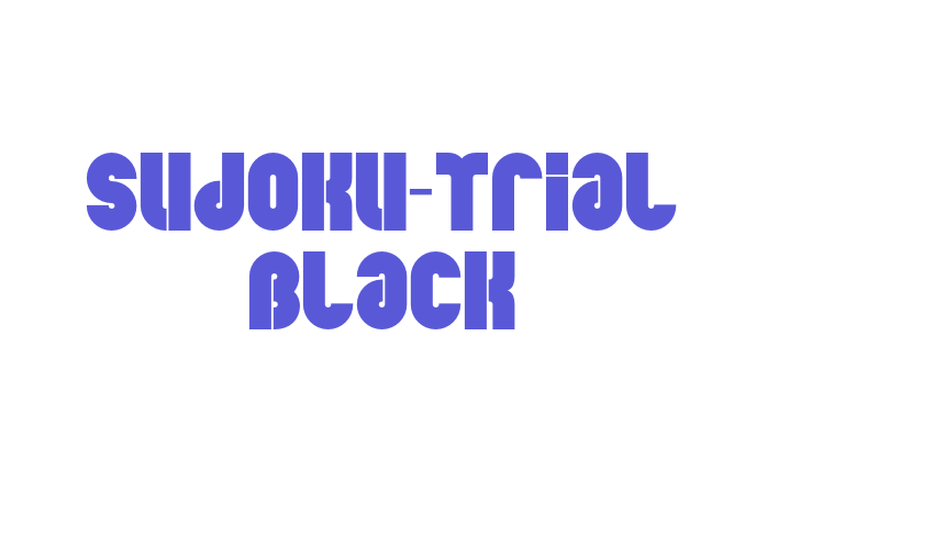 Sudoku-Trial Black Font