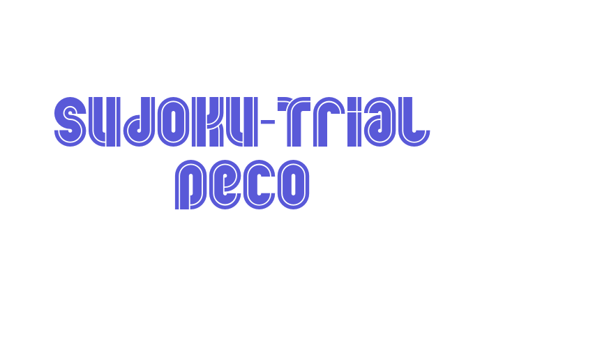 Sudoku-Trial Deco Font