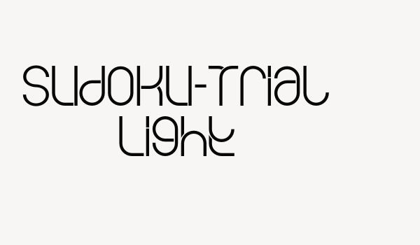 Sudoku-Trial Light Font