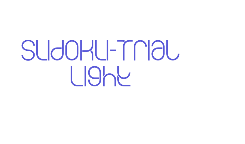 Sudoku-Trial Light Font