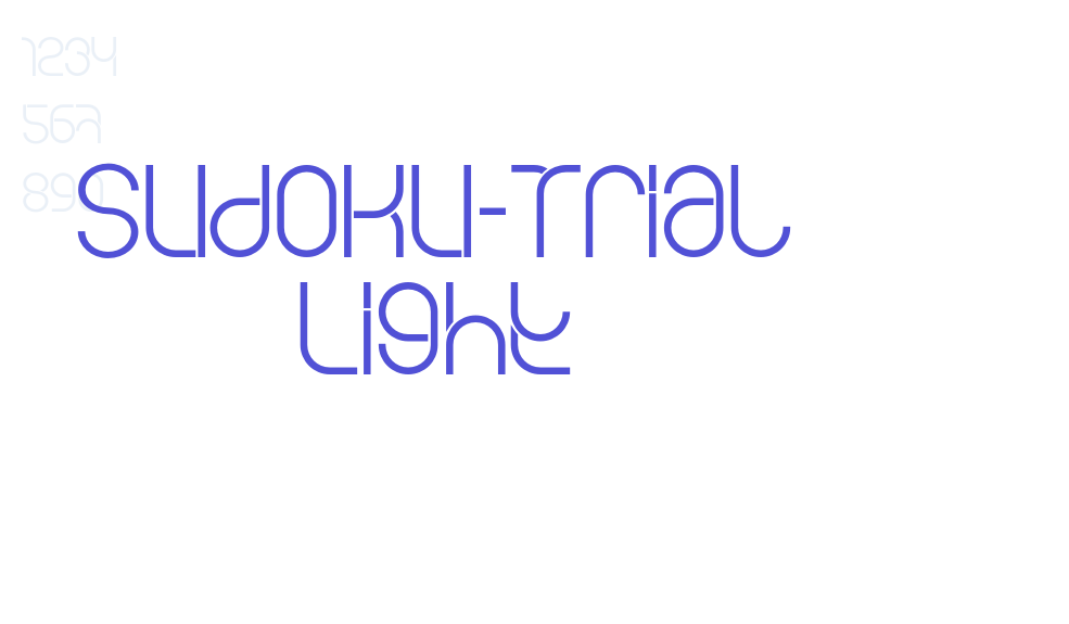 Sudoku-Trial Light-font-download