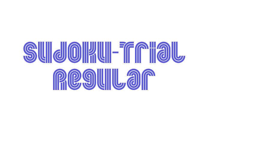 Sudoku-Trial Regular Font