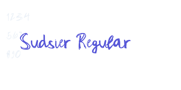 Sudsier Regular font free