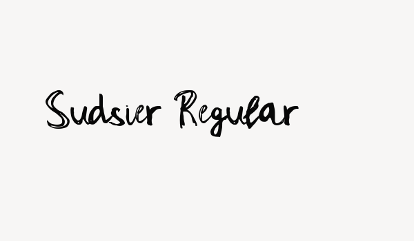 Sudsier Regular Font