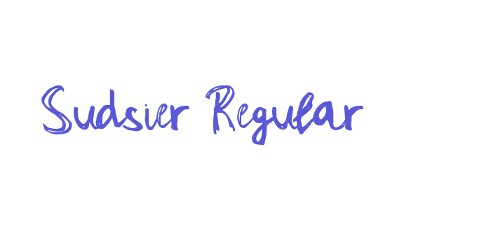 Sudsier Regular Font