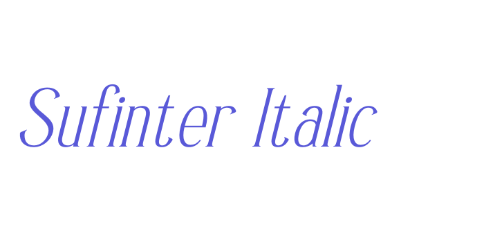 Sufinter Italic Font