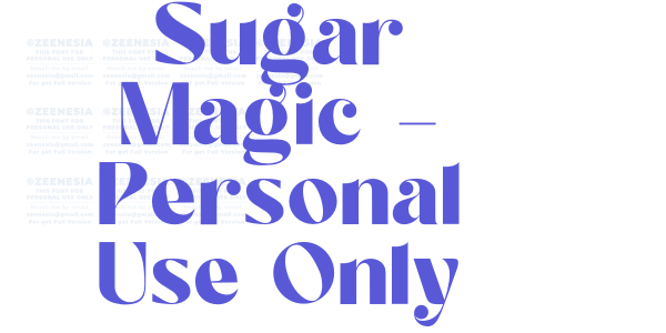 Sugar Magic – Personal Use Only font free