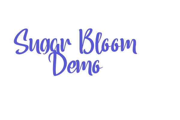 Sugar Bloom Demo Font