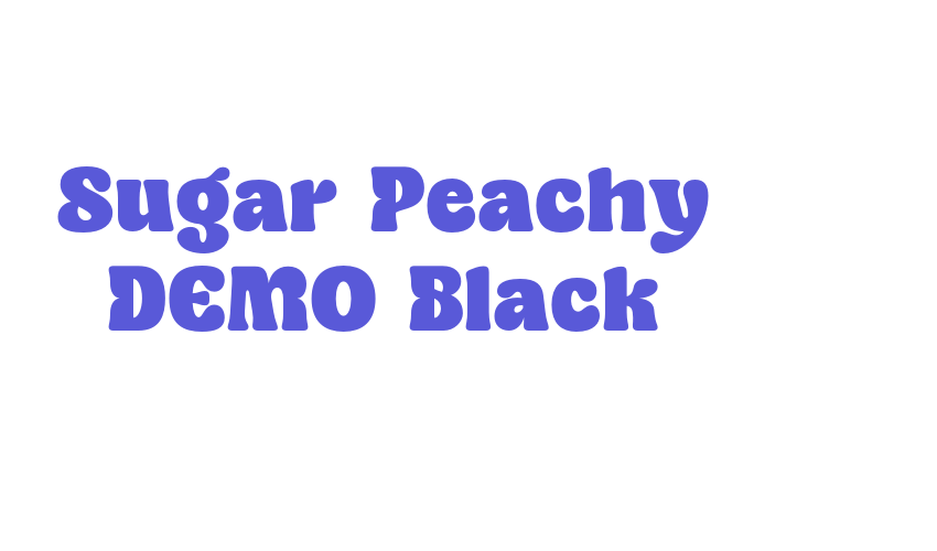 Sugar Peachy DEMO Black Font