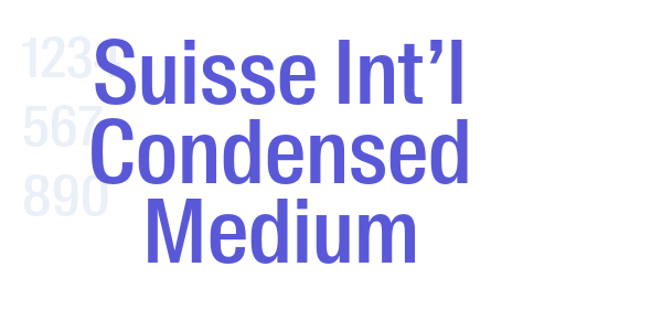 Suisse Int’l Condensed Medium font free