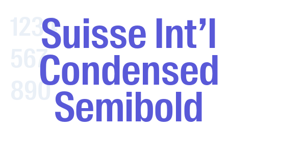 Suisse Int’l Condensed Semibold font free