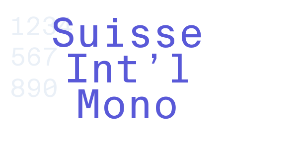 Suisse Int’l Mono font