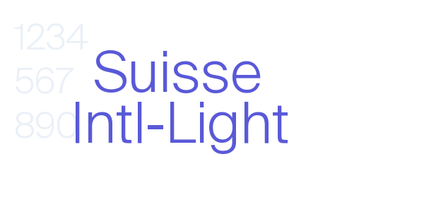 Suisse Intl-Light font