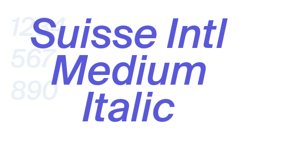 Suisse Intl Medium Italic font free