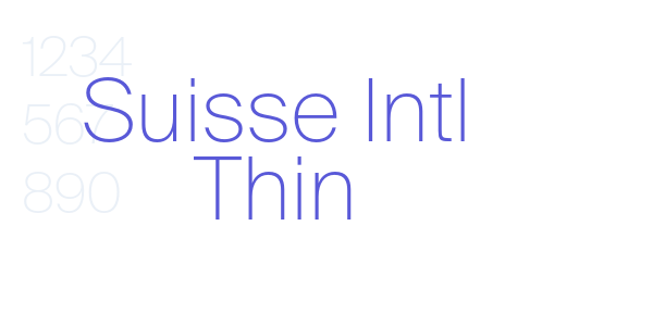 Suisse Intl Thin font free