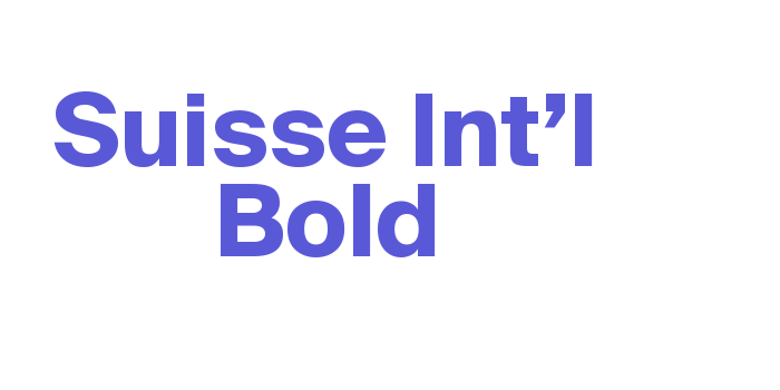 Suisse Int’l Bold Font Download