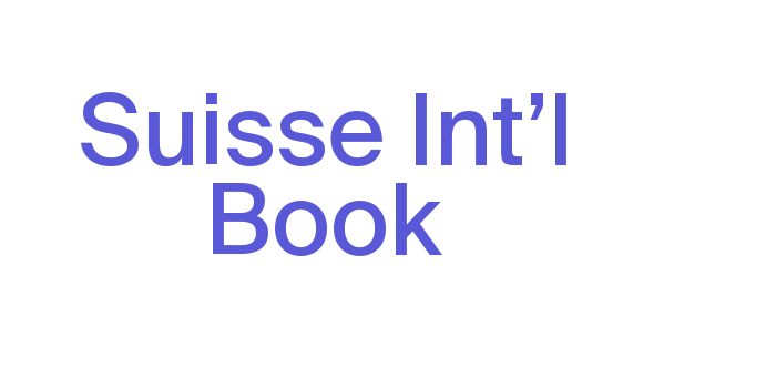 Suisse Int’l Book Font Download