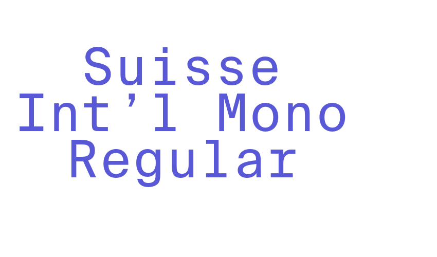 Suisse Int’l Mono Regular Font Download