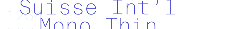 Suisse Int’l Mono Thin-font
