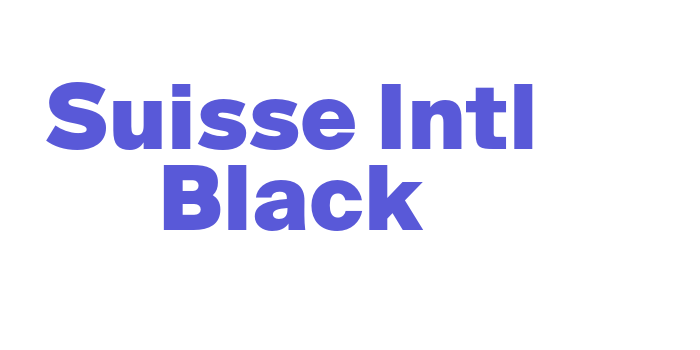 Suisse Intl Black Font Download