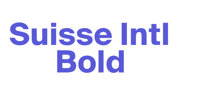 Suisse Intl Bold Font