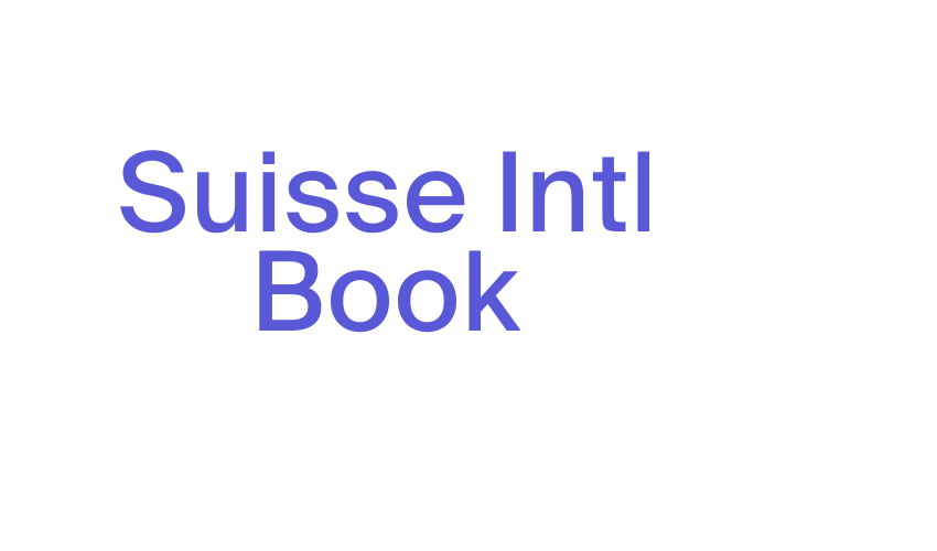 Suisse Intl Book Font Download