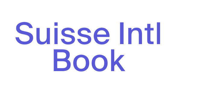 Suisse Intl Book Font