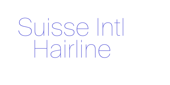 Suisse Intl Hairline Font