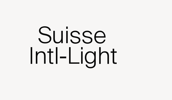 Suisse Intl-Light Font