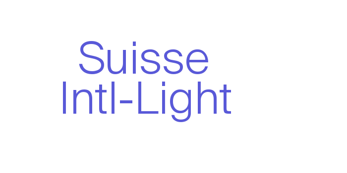 Suisse Intl-Light Font Download