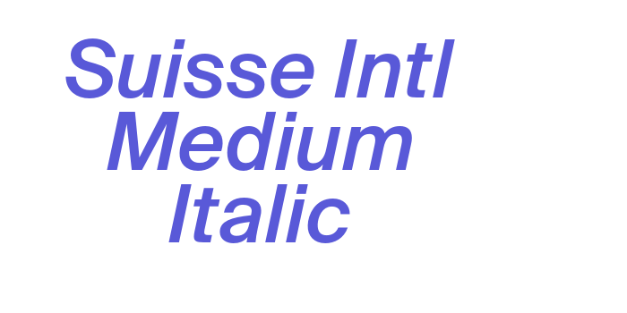 Suisse Intl Medium Italic Font Download