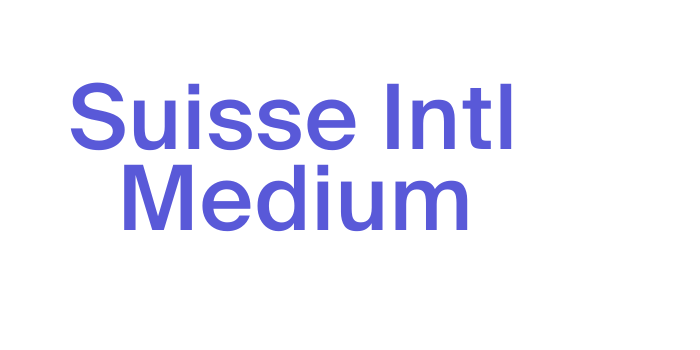 Suisse Intl Medium Font Download