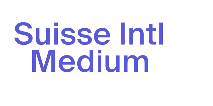 Suisse Intl Medium Font