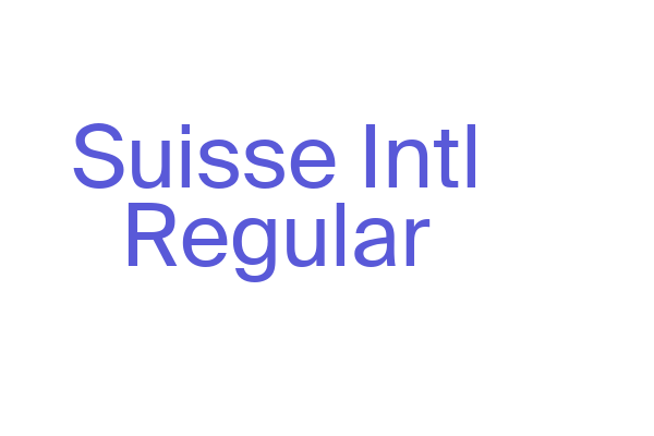 Suisse Intl Regular Font