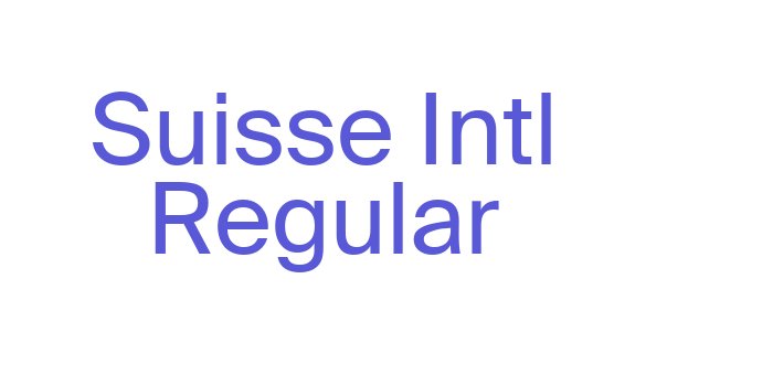 Download Suisse Intl Regular Font